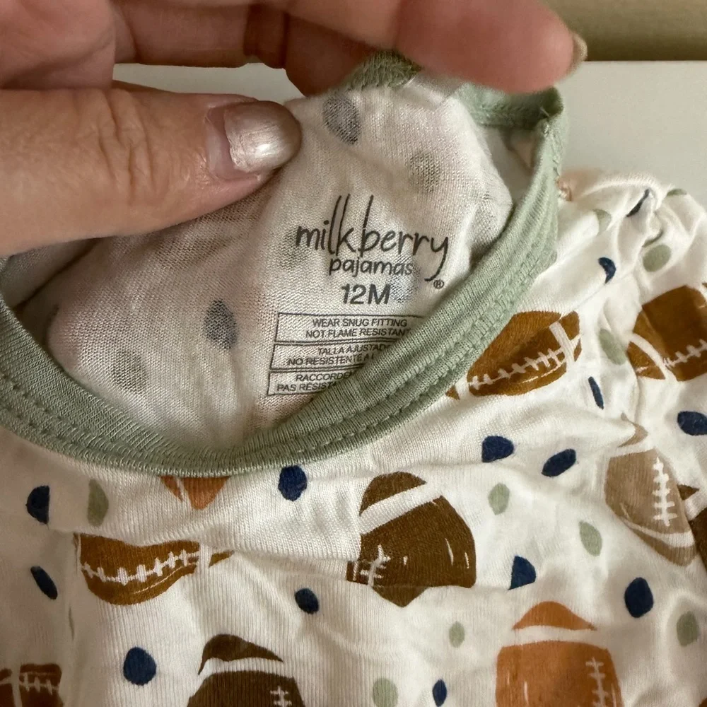 Milkberry Football Print Kids Pajamas - Picture 4 of 5
